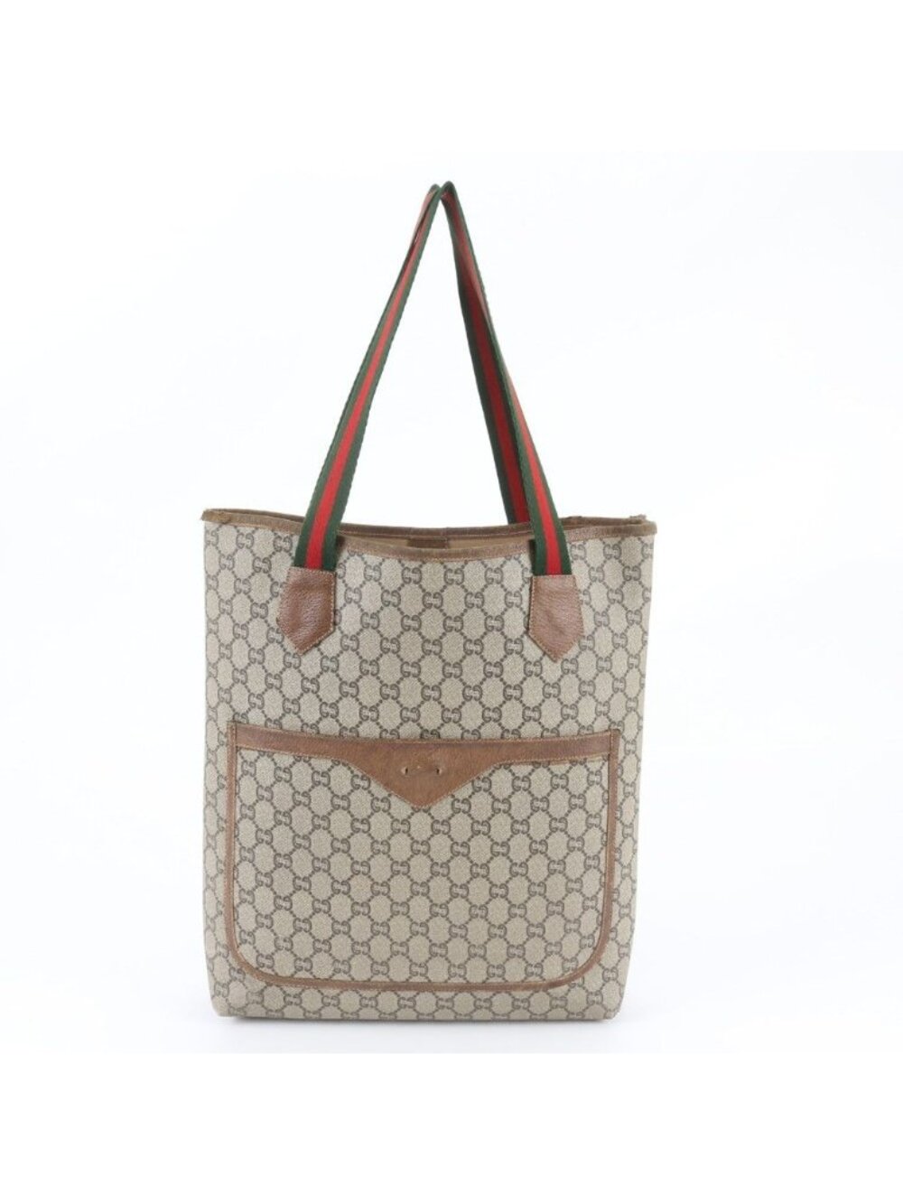 Gucci Sherry Line GG Plus Leather Tote Bag Shoulder Business Document